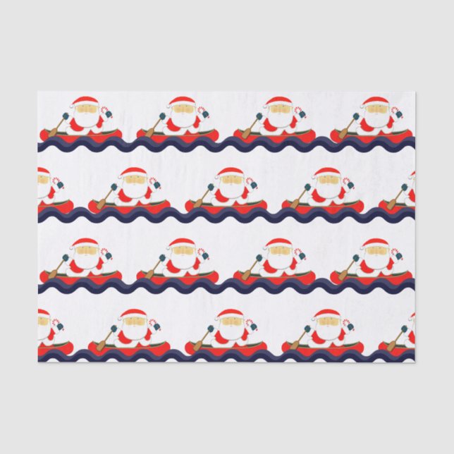 Canoe Kayak Weihnachtszettel Seidenpapier (Vorderseite)