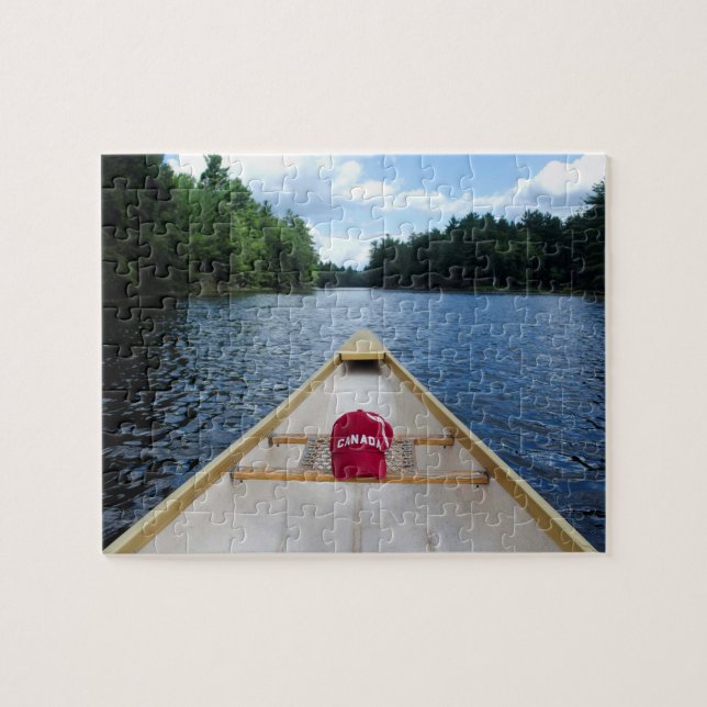Canoë, Lac du Nord, Canada casquette puzzle puzzle (Horizontal)