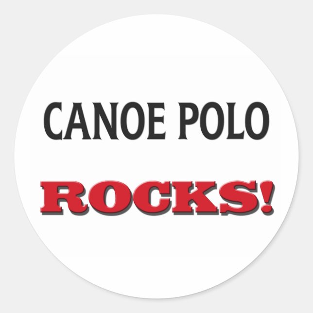 Canoe Polo Rocks Runder Aufkleber (Vorderseite)