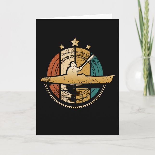 Canoe Retro Karte (Vorderseite)