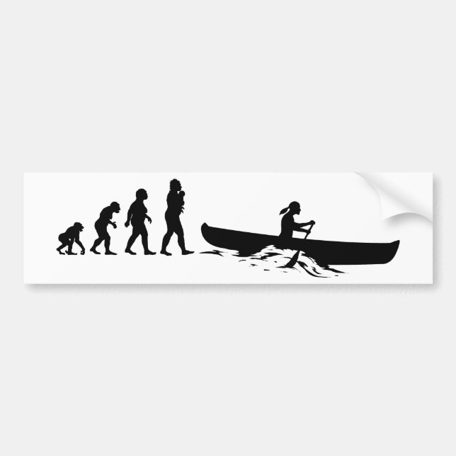 Canoeing Autoaufkleber (Vorne)