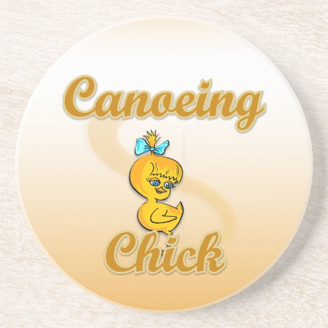 Canoeing Chick Getränkeuntersetzer (Vorne)