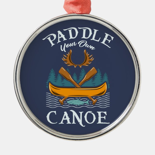 Canoeing Kayaking Geschenk Ornament Aus Metall (Vorne)