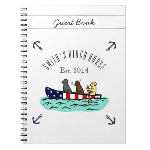 Canoeing Labrador-Strand-Haus-Gast-Buch Notizblock