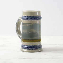 Canola Field & Cloudy Sky Gray / Blue 22 oz Stein Bierglas