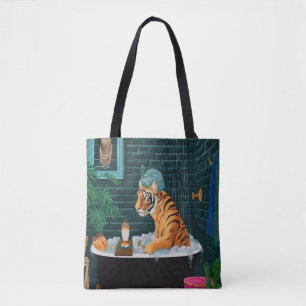 Canole Tiger im Bad Tasche