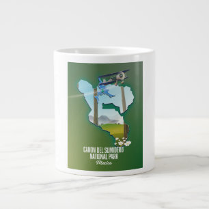 Canon del Sumidero, Mexiko Karte Jumbo-Tasse