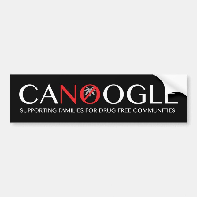 Canoogle STÜTZENdrogen-FREI GEMEINSCHAFT Autoaufkleber (Vorne)