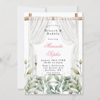 Canopée blanche Florales roses Brunch & Invitation