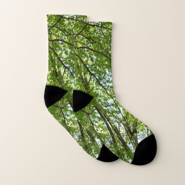 Canopée du printemps Feuille Green Nature Scene (Paire)