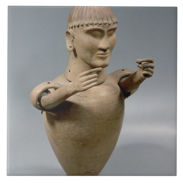 Canopic Glas mit den beweglichen Armen (Lehm) Fliese (Vorderseite)