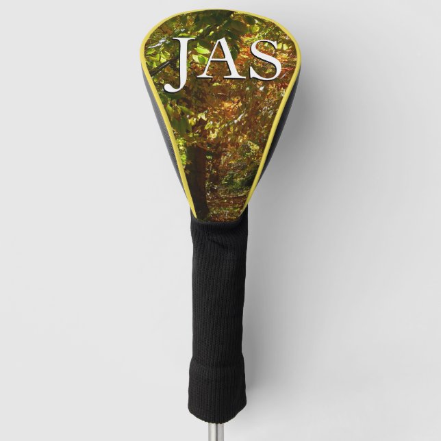 Canopy of Herbstlaubs II Gelbe Herbstfotografie Golf Headcover (Vorderseite)