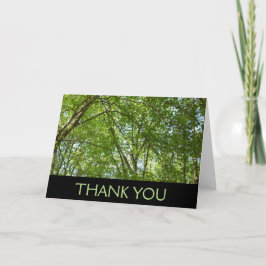 "Canopy of Spring Blätter Green Nature Scene Dankeskarte