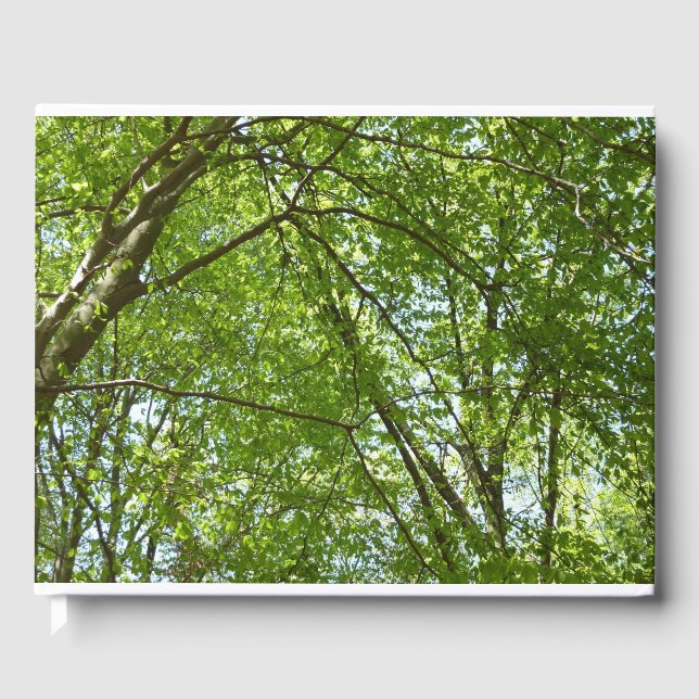 "Canopy of Spring Blätter Green Nature Scene Gästebuch (Vorderseite)