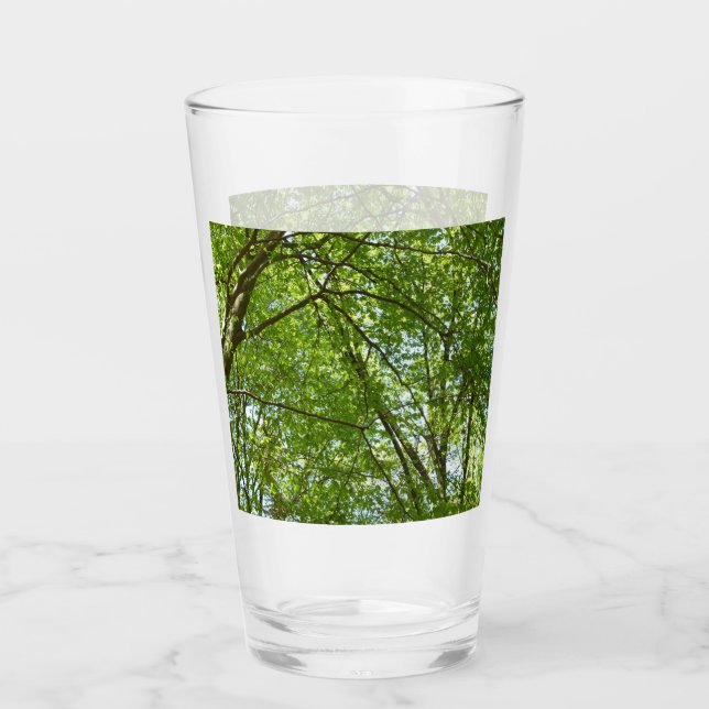 "Canopy of Spring Blätter Green Nature Scene Glas (Vorderseite)