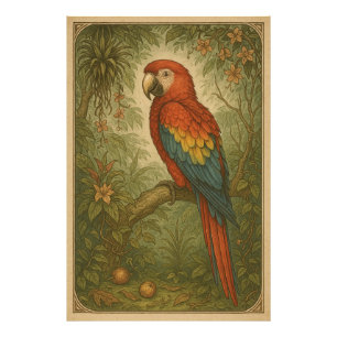 Canopy Sentinel - Die Scarlet Macaw Fotodruck