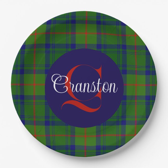 Canstoun Mit Monogramm Pappteller (Vorderseite)