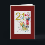 CAN'T BELIEVE YOU ARE CELEBRATING "21st" BIRTHDAY Karte<br><div class="desc">HORSE JUST CANNOT BELIEVE THAT HIS FRIEND OR FAMILY MEMBER IS ALL READY TO CELEBRATE "21st BIRTHDAY" STORES! REMEMBER YOU CAN CHANGE THE AGE AND VERSES IN AND OUT IF YOU WISH IN SECOND!</div>
