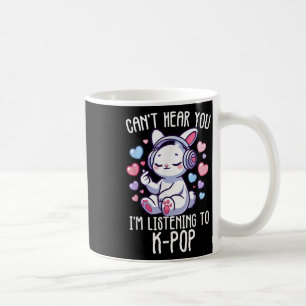 Cant Hear you Im Listening K-Pop Rabbit Finger Hea Kaffeetasse