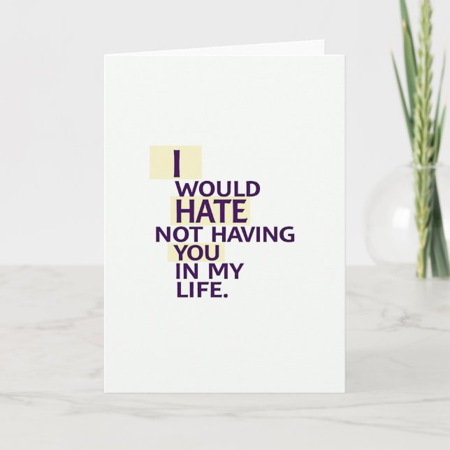 Cant Live Without You Card Karte (Vorderseite)
