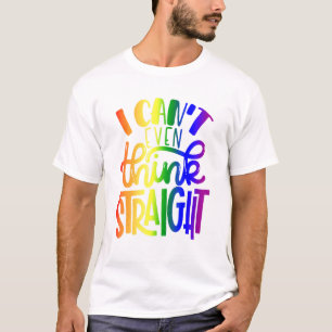 Cant sogar denken, gerade Lgbtq Bisexuell Flag Gay T-Shirt