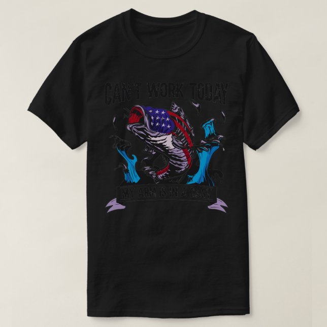 Cant Work Today Fishing T-Shirt (Design vorne)