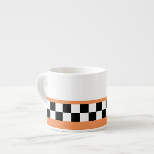 Cantaloup gestreifte Schachbretter Espressotasse