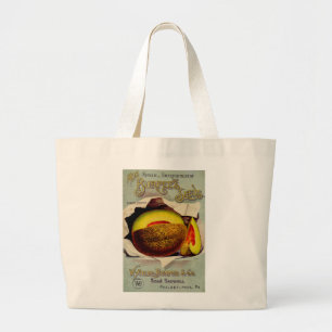 Cantaloupe Seed Advertising Art Antique Jumbo Stoffbeutel