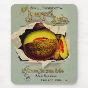 Cantaloupe Seed Advertising Art Antique Mousepad