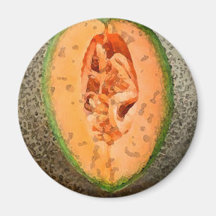 Cantaloupe Watercolor - Magnet