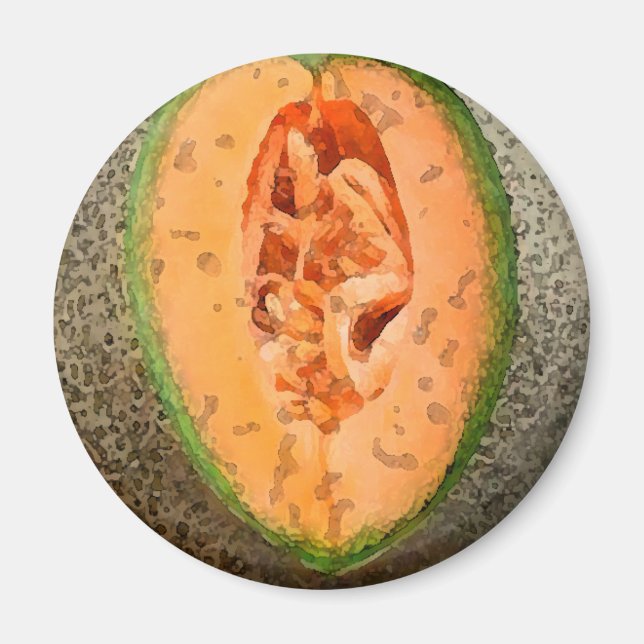 Cantaloupe Watercolor - Magnet (Vorne)