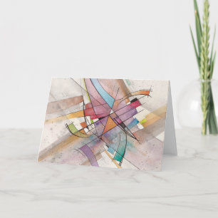 CANTATA in PASTEL MAJOR Abstrakt Art Wasserfarbe Karte