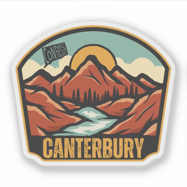 Canterbury, Connecticut Aufkleber (Vorderseite)