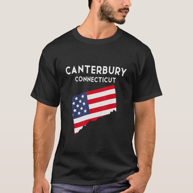 Canterbury Connecticut USA Staat America Travel Co T-Shirt (Vorderseite)