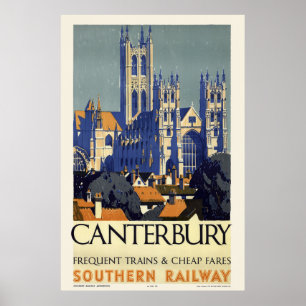 Canterbury Poster vintage britannique 1937