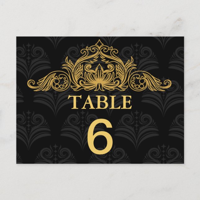 Canterbury Royale Wedding Tischnummer Card (Vorderseite)