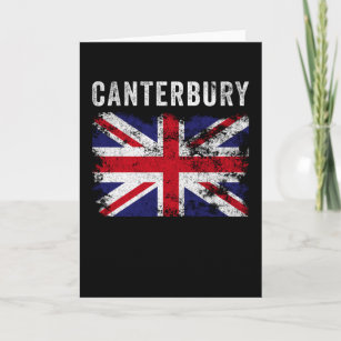 Canterbury UK Flag England Souvenir Karte