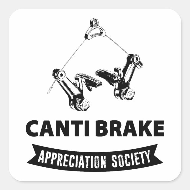 Canti Brake Assessment Society Quadratischer Aufkleber (Vorderseite)