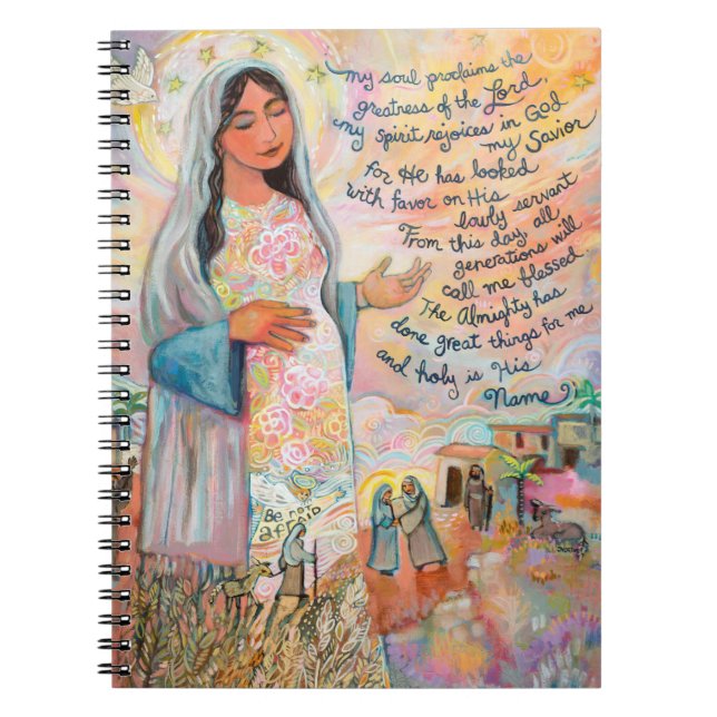 Canticle der Gebets-Zeitschrift Marys Magnificat Notizblock (Vorderseite)