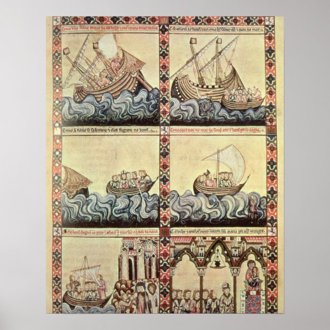 Cantiga 33, Seite von den "Cantigas de Santa Maria Poster (Vorne)