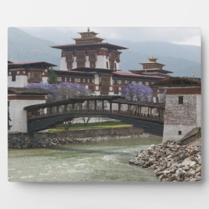 Cantilevered bridge near Punakha Dzong palace Fotoplatte