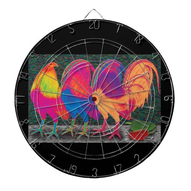 Cantina Roosters Dartscheibe (vorne)