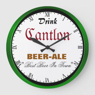 Cantlon Bier Große Wanduhr