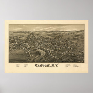 Canton NY 1885 Poster