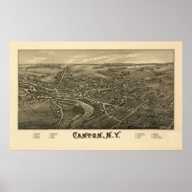 Canton NY 1885 Poster (Vorne)