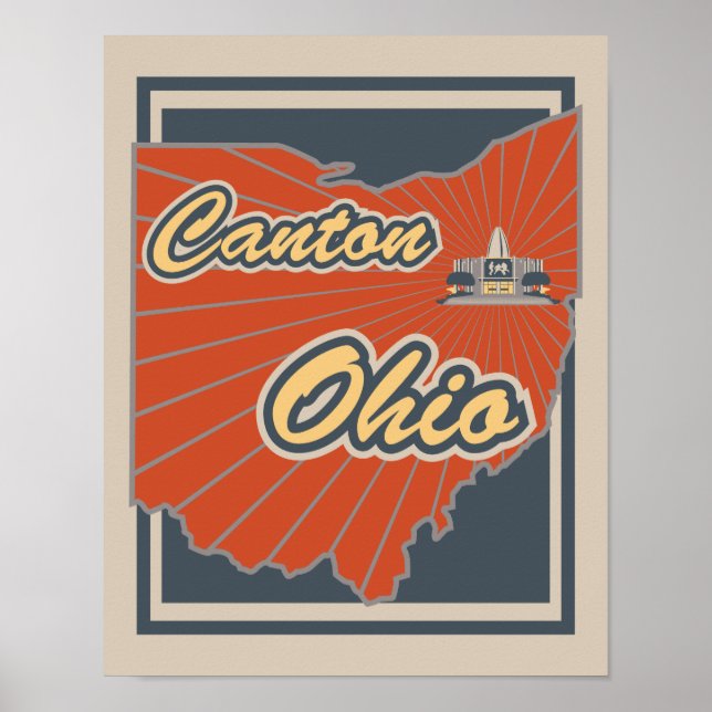 Canton, Ohio Art Print - Travel Poster (Vorne)