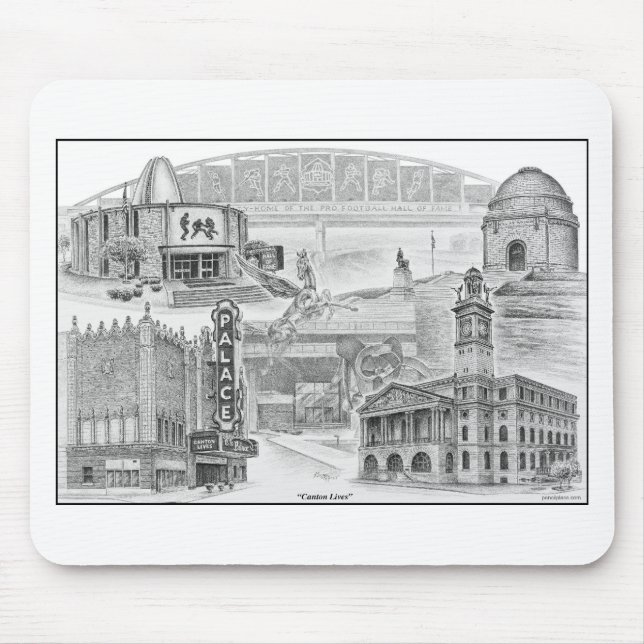 Canton Ohio Historische Sehenswürdigkeiten Mousepad (Vorne)