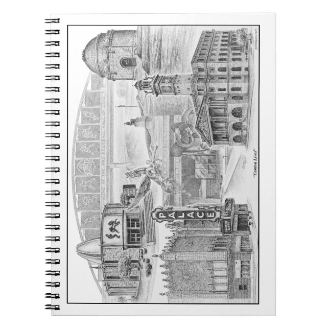 Canton Ohio Historische Sehenswürdigkeiten Notizblock (Vorderseite)