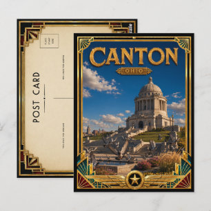 Canton Ohio Vintage Art Deco Golden Age Postkarte