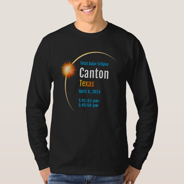 Canton Texas Tx Total Solar Eclipse 2024 1 T-Shirt (Vorderseite)